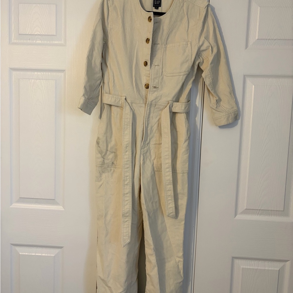 GAP Cream Jumpsuit - Corduroy Size 4